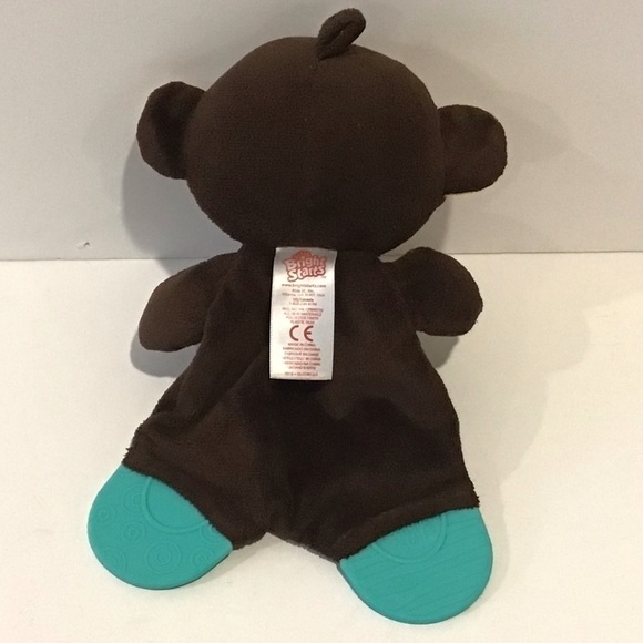 BRIGHT Starts brown monkey security blanket lovey - Picture 6 of 9